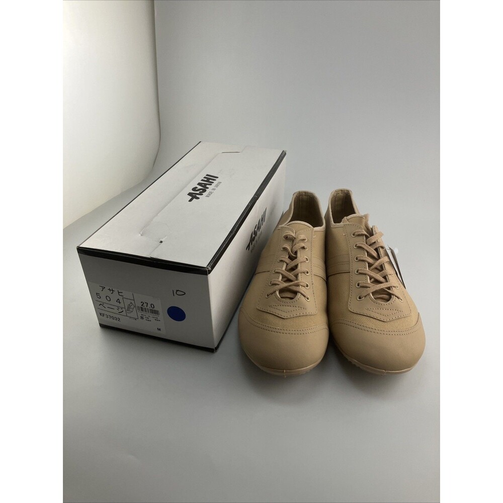 NEW Asahi Running Master Instep Twirler Dance Shoes Canvas, Tan, US 10 -Jpn 27EE